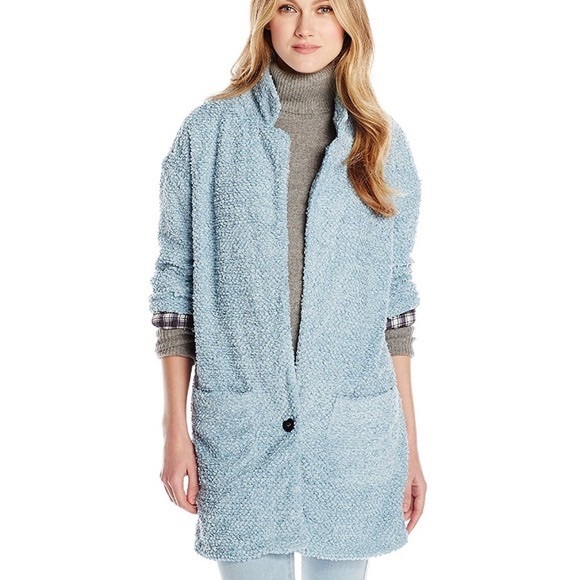 Minkpink harajuku kid fuzzy blue jacket - Picture 3 of 4